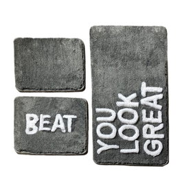 Mijölnir Juego de alfombras de baño acrílicas Grey